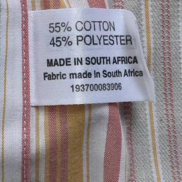 Vintage J. Crew Orange Pink Striped Button Up Dress Shirt Size XL - Picture 9 of 9